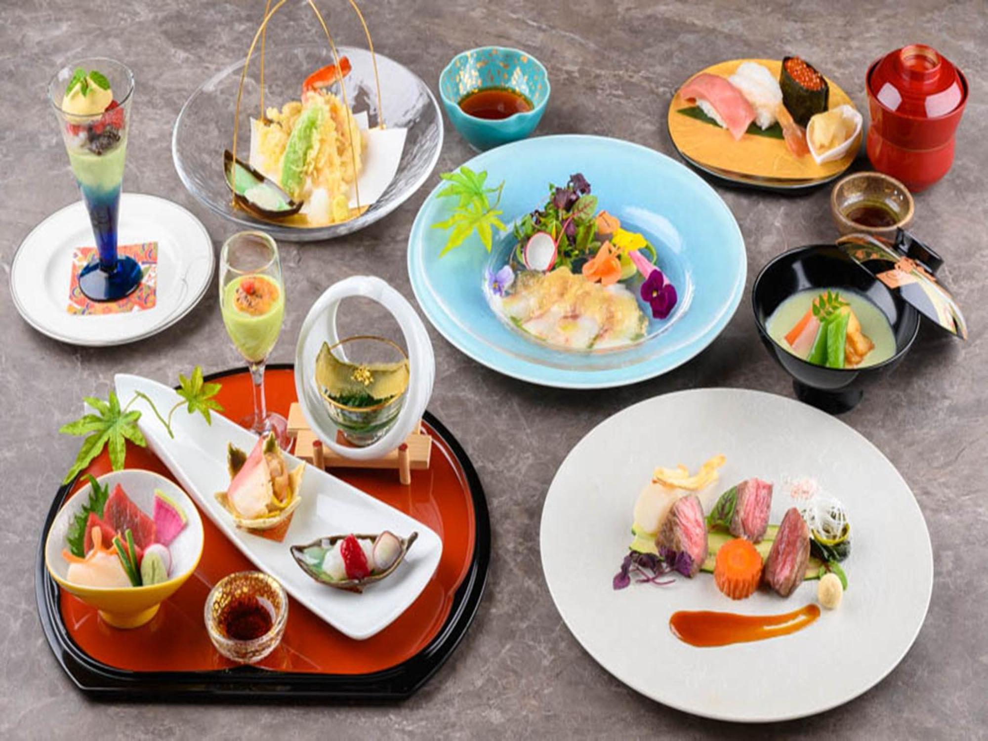 Shin Furano Prince Hotel Eksteriør billede A selection of French-influenced Japanese cuisine